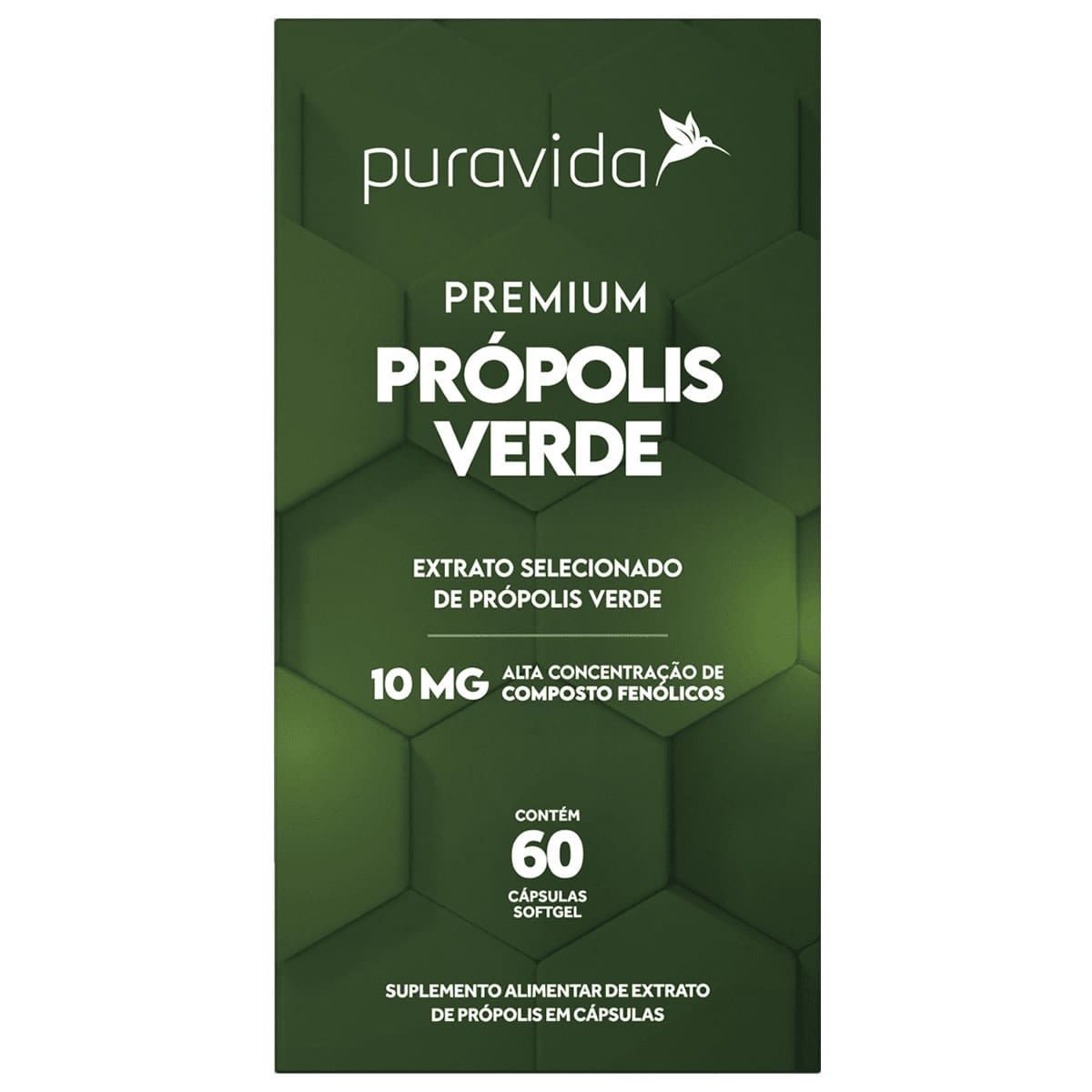 Premium Pr�polis Verde - 60 C�psulas - Puravida