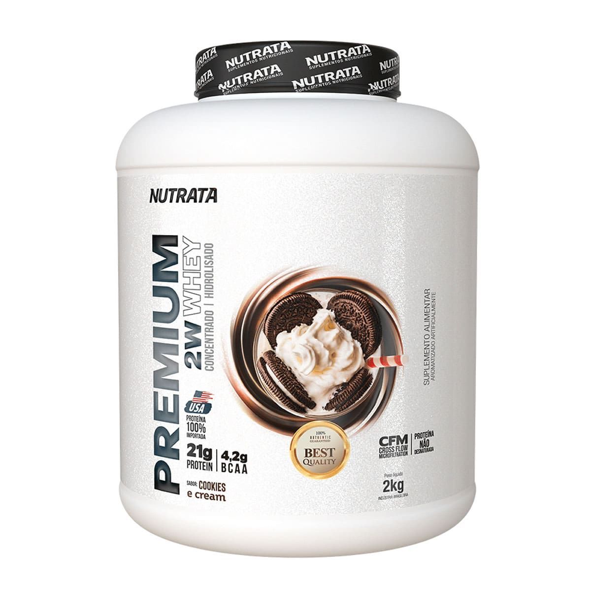 Premium 2w Whey - 2000g Cookies & Cream - Nutrata