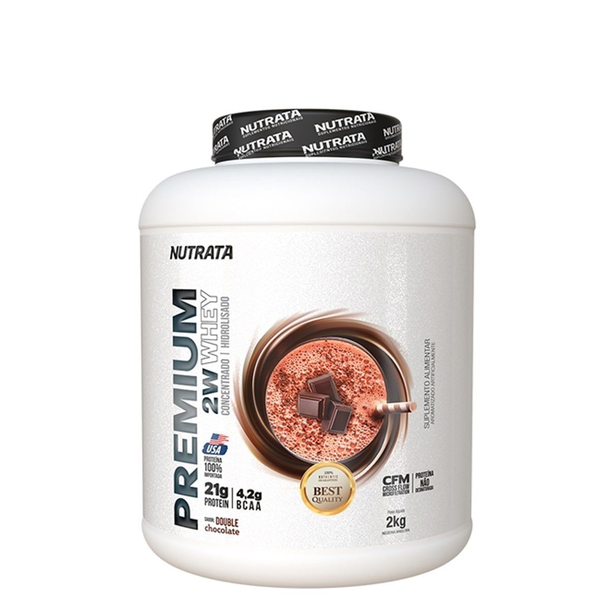 Premium 2w Whey - 2000g Double Chocolate - Nutrata*** Data Venc. 30/03/2024