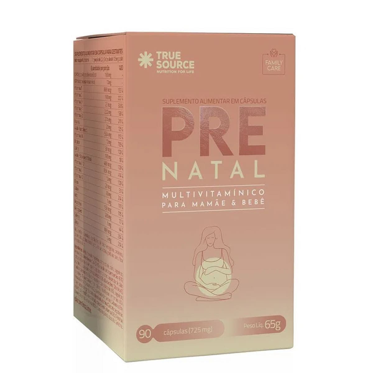 Prenatal Multivitam�nico - 90 C�psulas - True Source
