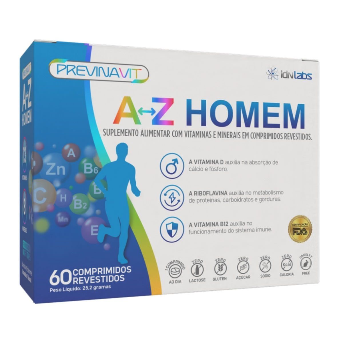 Previnavit  Homem A-Z - 60 Comprimidos - IDN Labs