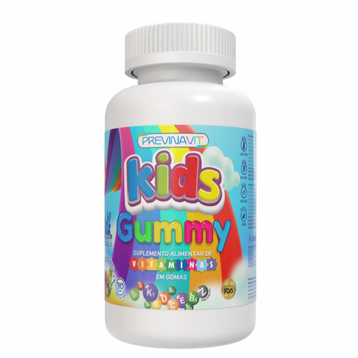 Previnavit Kids Gummy - 30 Gomas Tutti-Frutti - Idn Labs