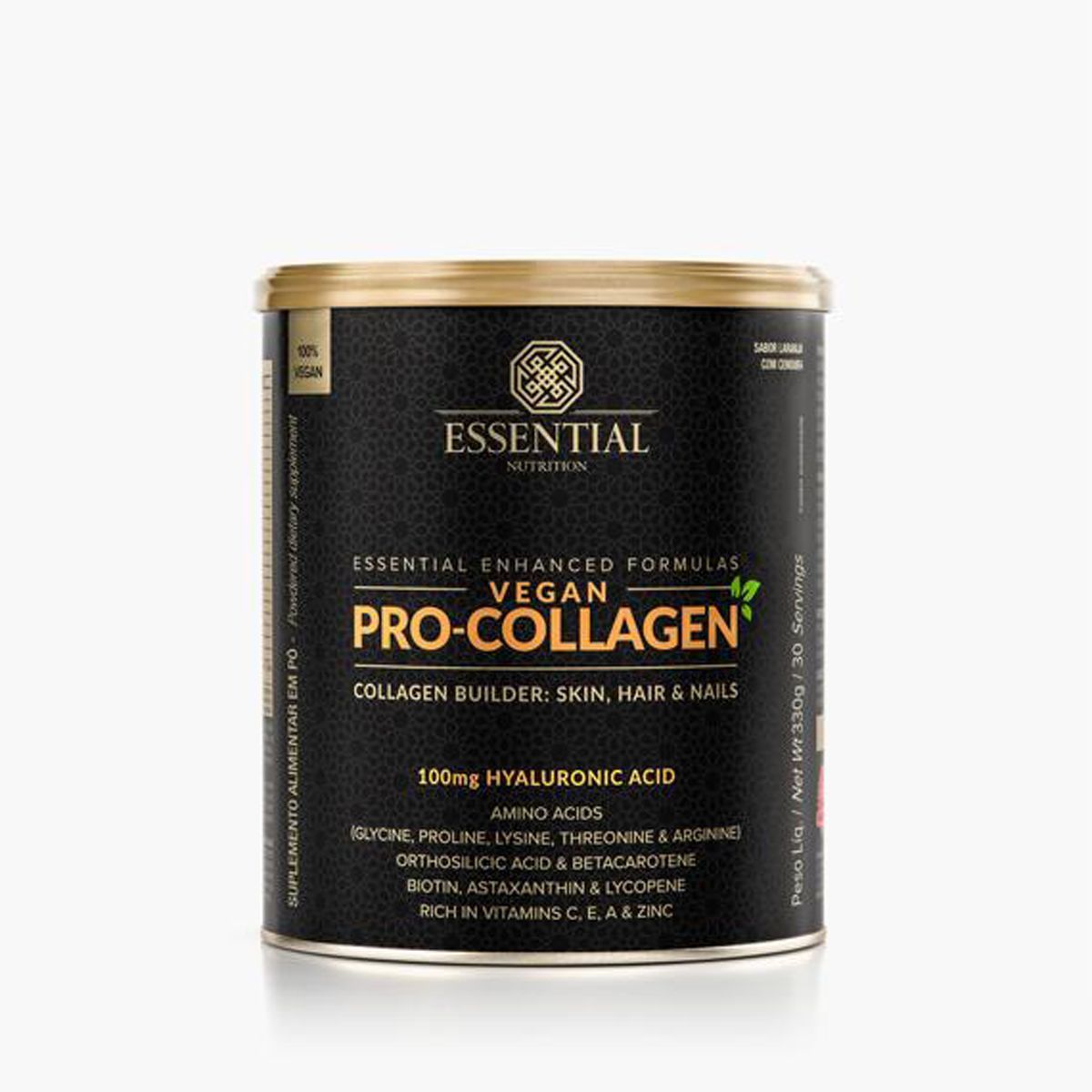 Pro - Collagen Vegan - 330g  Laranja com Cenoura - Essencial Nutrition