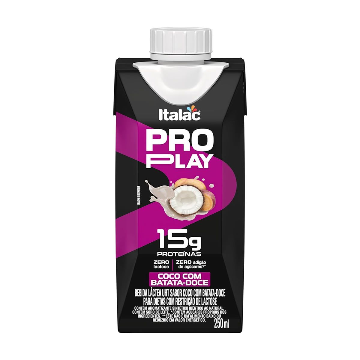 Pro Play Zero Lactose - 250ml Coco Com Batata Doce - Italac