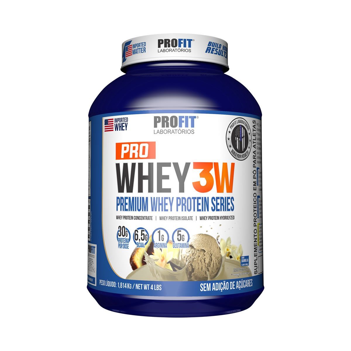 Pro Whey 3W - 1.814g Baunilha-  ProFit