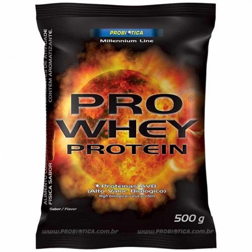 Pro Whey Protein - 500g Morango com Banana - Probi�tica