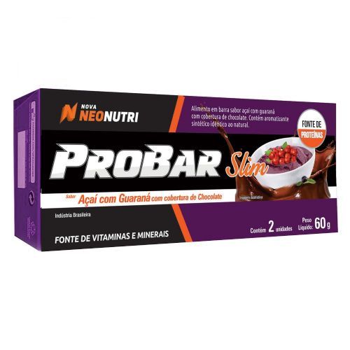 ProBar Slim - 2 Unidades 30g A�a� com Guarana - NeoNutri