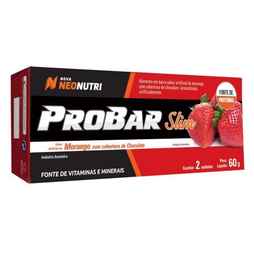 ProBar Slim - 2 Unidades 30g Morango - NeoNutri