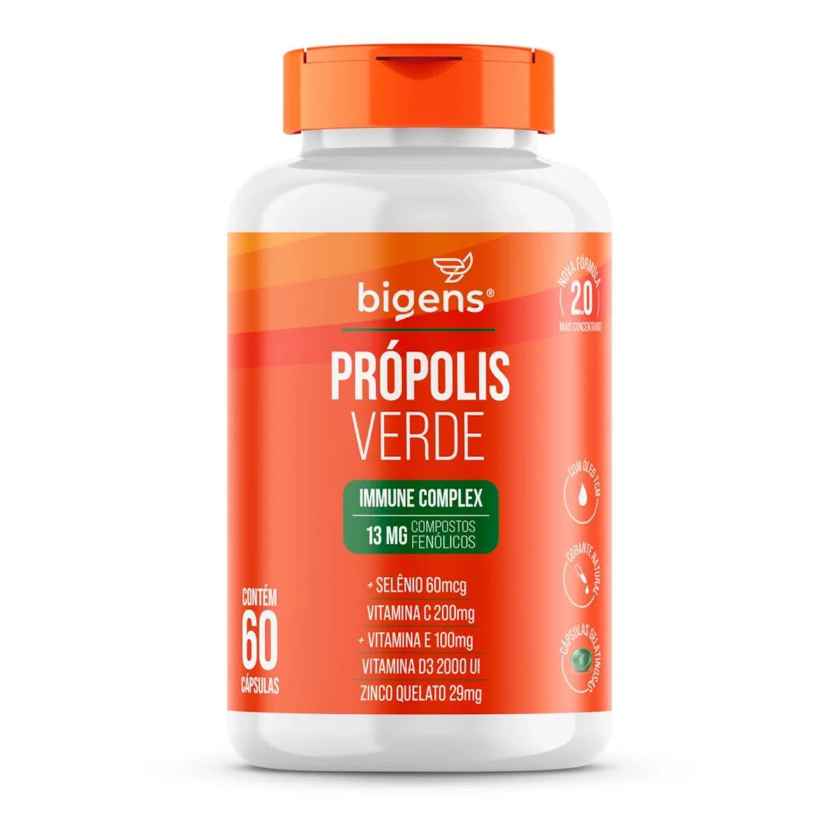Pr�polis Verde Complex - 60 C�psulas - Bigens