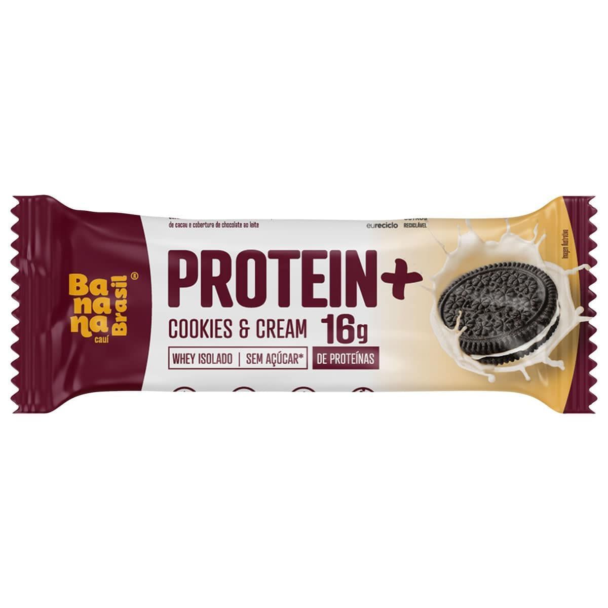 Protein+ - 1 Unidade 50g Cookies & Cream - Banana Brasil*** Data Venc. 11/12/2024