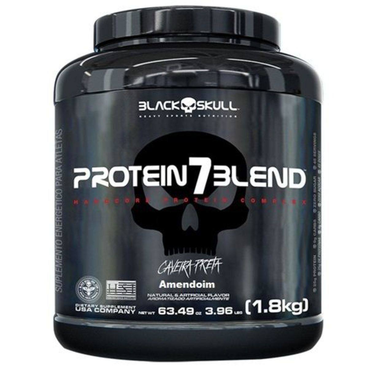 Protein 7 Blend - 1800g Amendoim - Black Skull*** Data Venc. 30/7/23