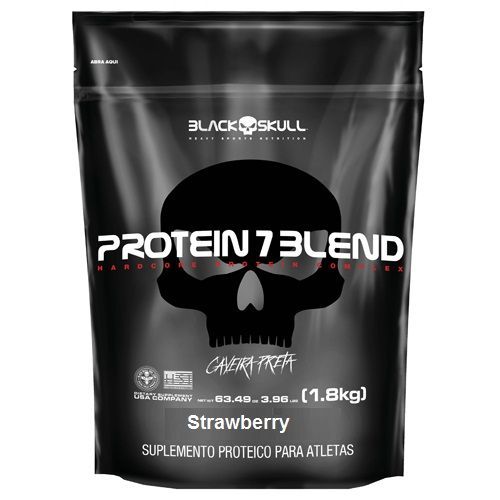 Protein 7 Blend - 1800g Refil Stawberry - Black Skull