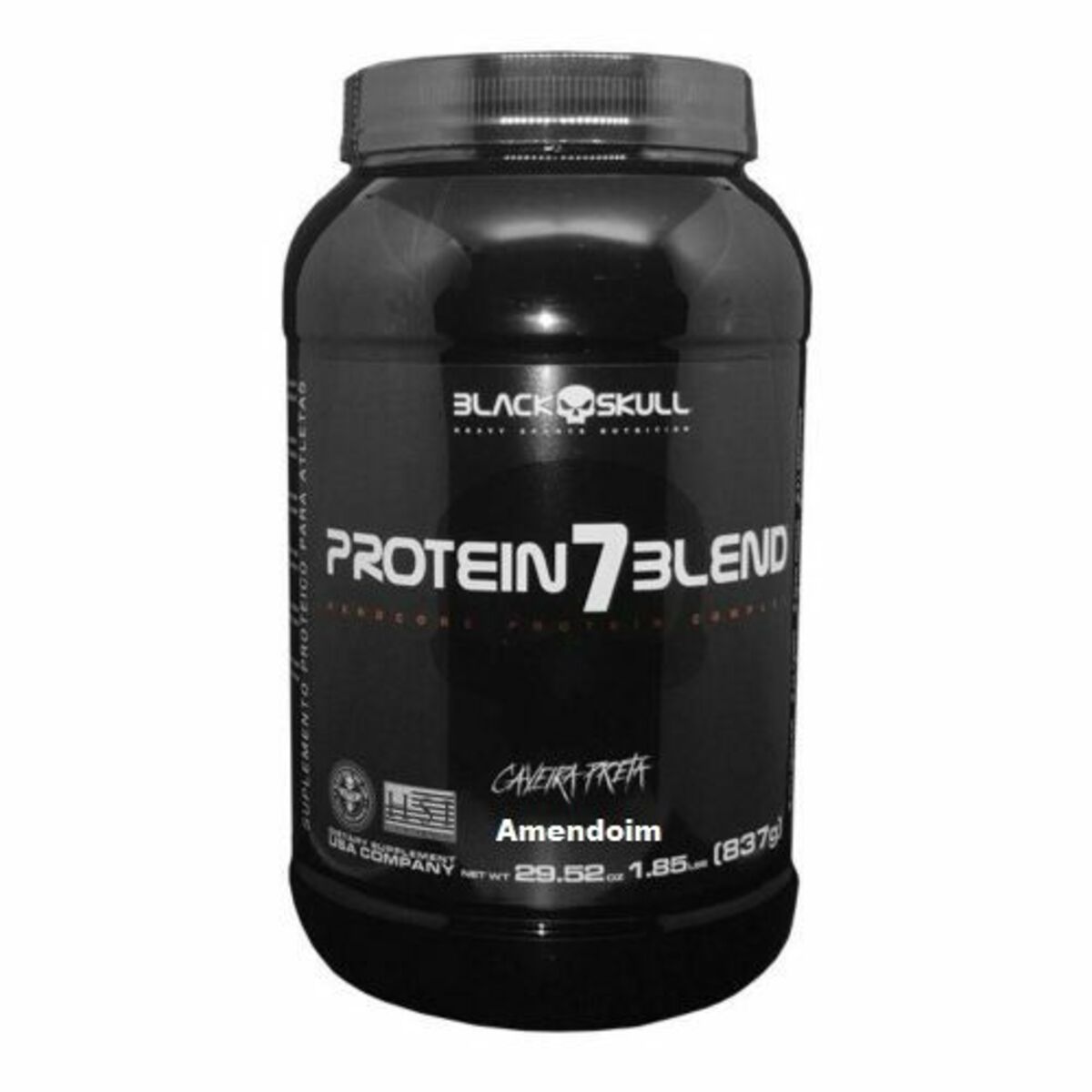 Protein 7 Blend - 837g Amendoim - Black Skull***  EMBALAGEM AVARIADA *** Data Venc. 28/02/2023