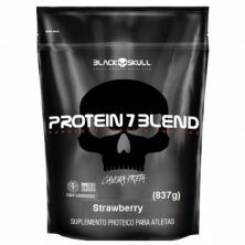 Protein 7 Blend - 837g Refil Strawberry - Black Skull