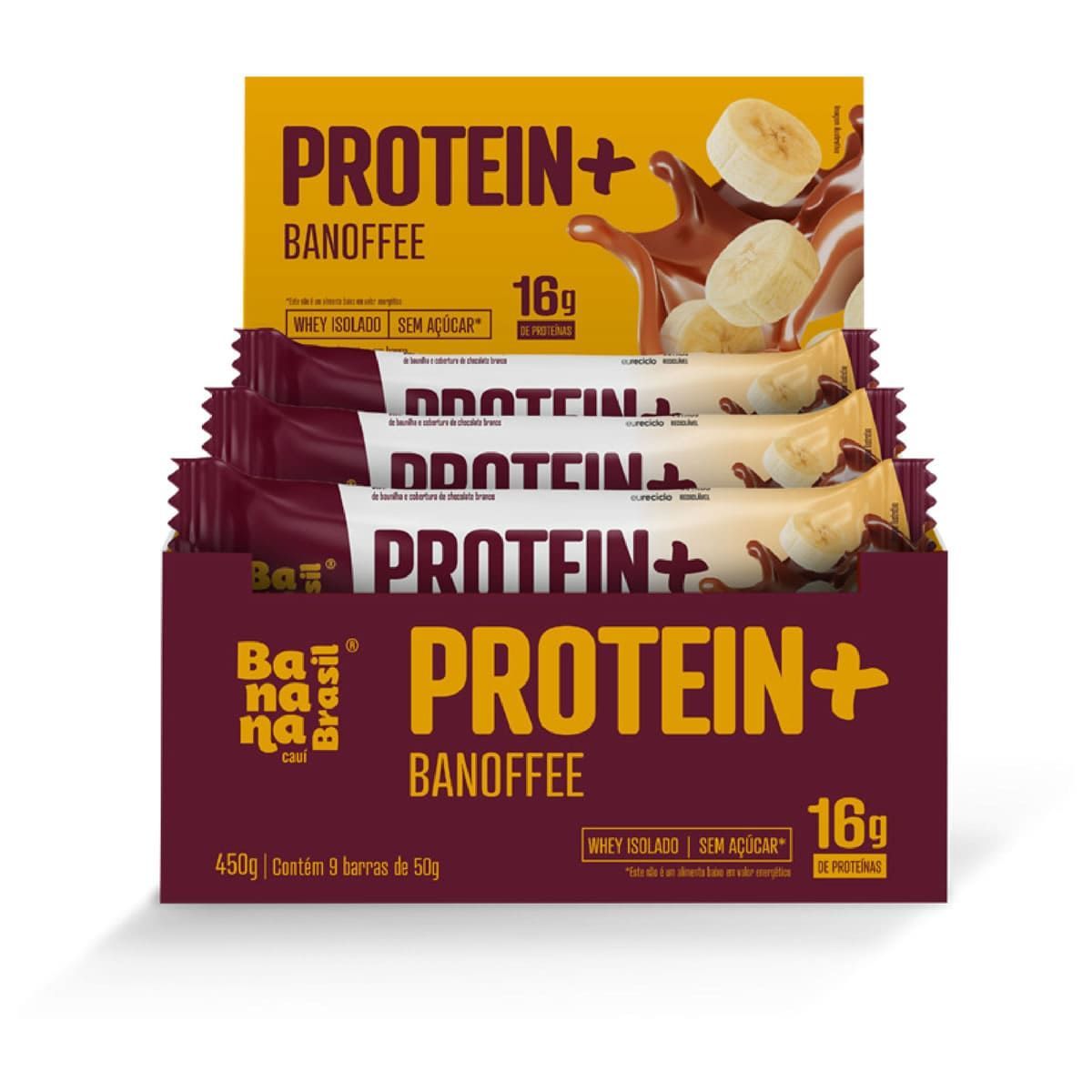 Protein+ - 9 Unidades 50g Banoffee - Banana Brasil