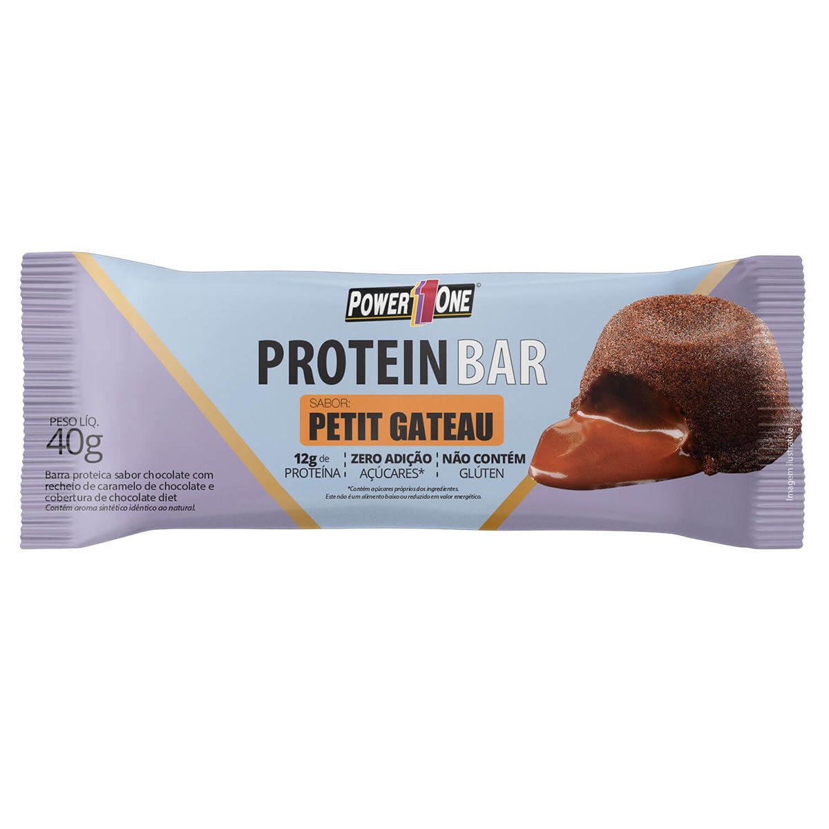 Protein Bar - 1 Unidade 40g Petit Gateau - Power One*** Data Venc. 07/07/2022