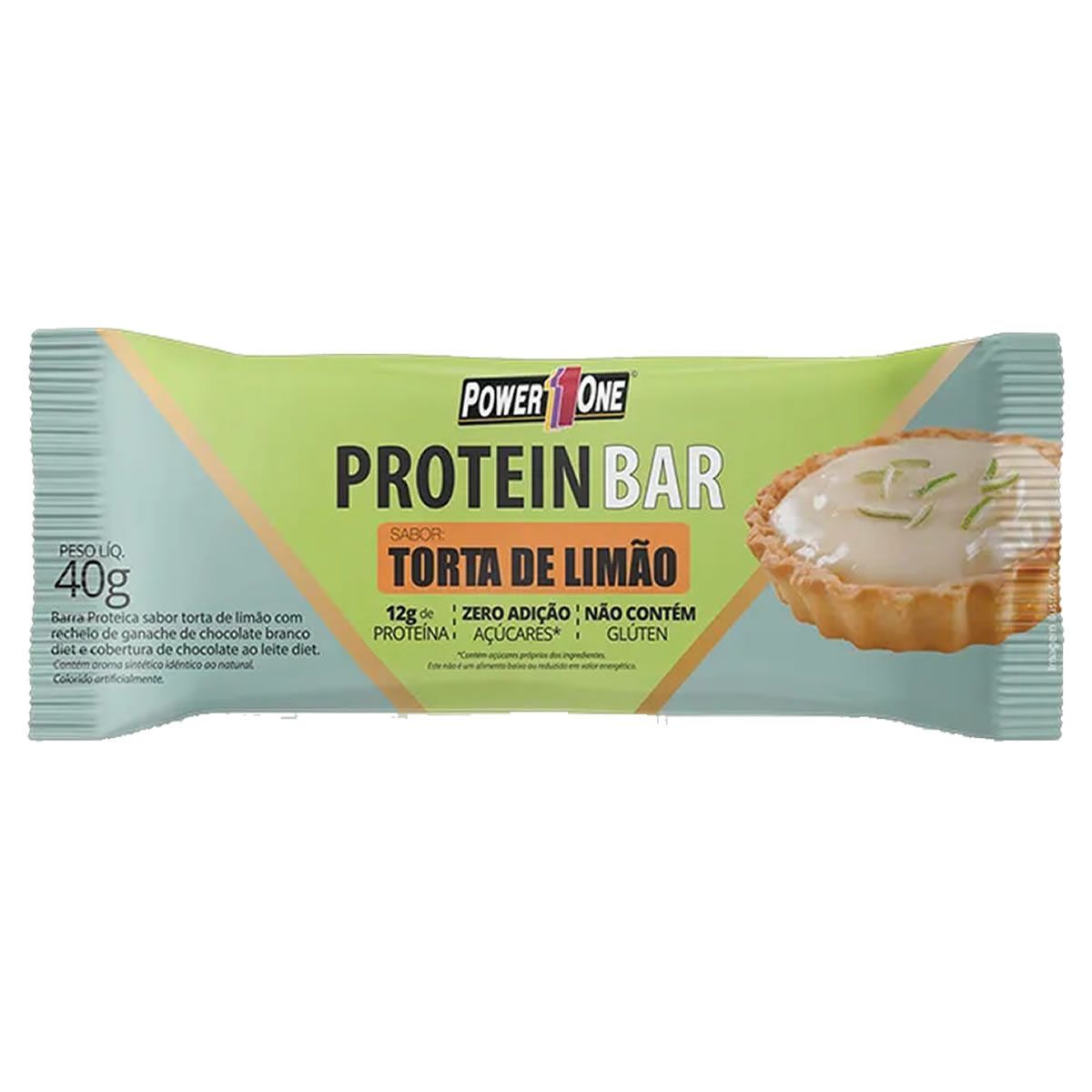 Protein Bar - 1 Unidade 40g Torta de Lim�o - Power One