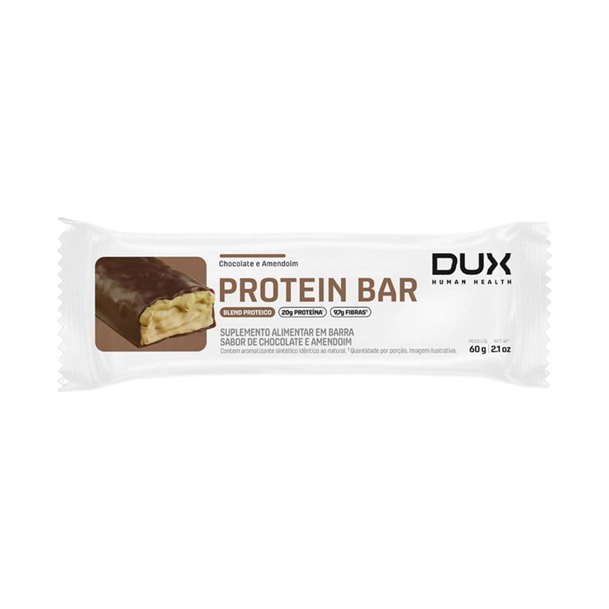 Protein Bar - 1 Unidade 60g Chocolate Com Amendoim - Dux Nutrition