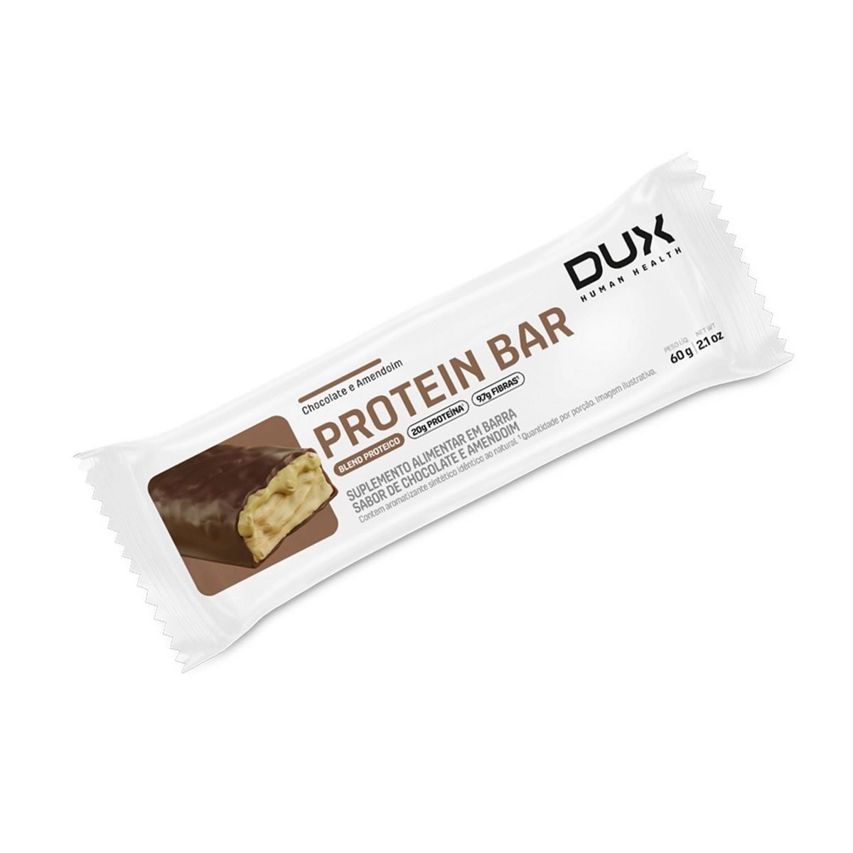 Protein Bar - 1 Unidade 60g Chocolate Com Amendoim - Dux Nutrition*** Data Venc. 15/01/2026