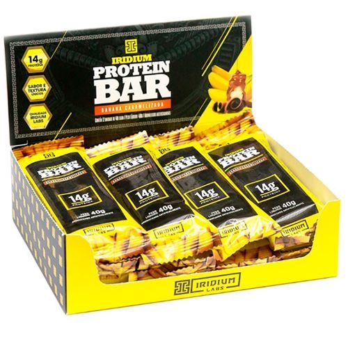 Protein Bar - 12 Unidade de 40g Banana Caramelizada - Iridium