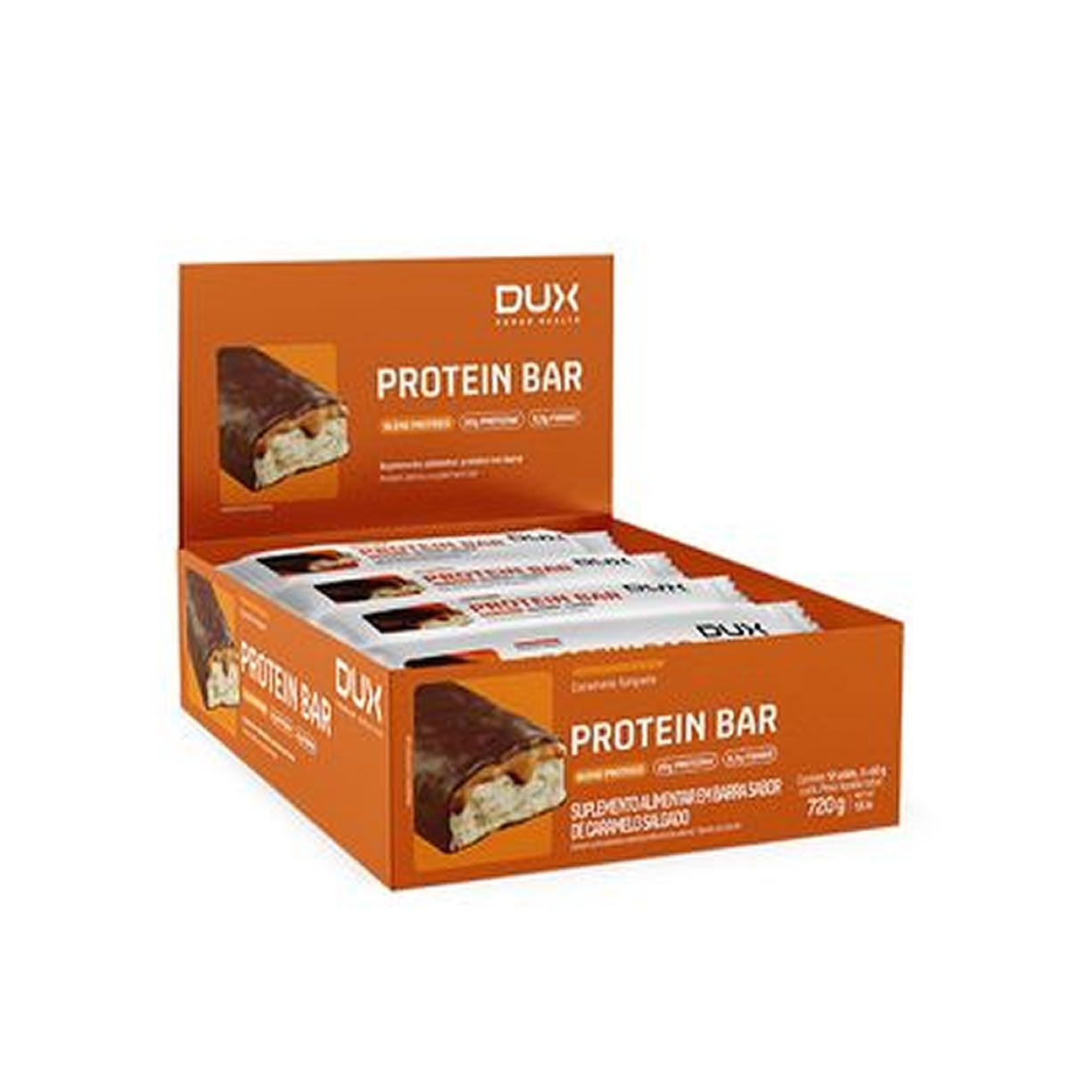 Protein Bar - 12 Unidades 60g Caramelo Salgado - Dux Human Healt