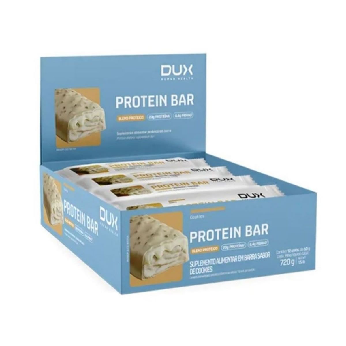 Protein Bar - 12 Unidades 60g Cookies - Dux Human Healt