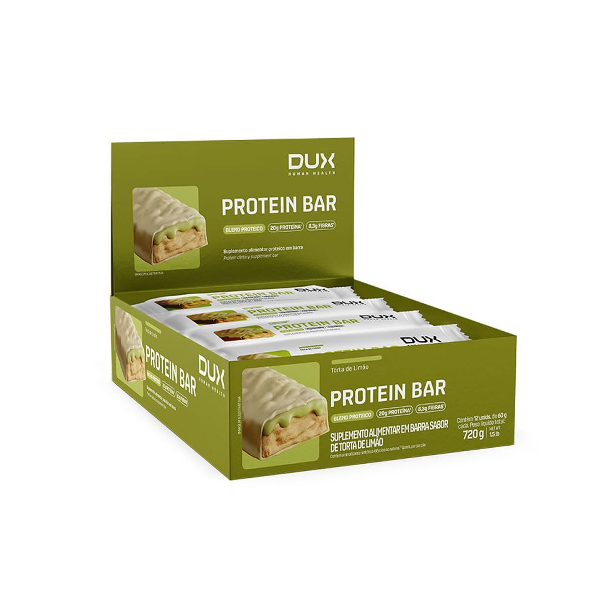 Protein Bar - 12 Unidades 60g Torta de Lim�o - Dux Human Healt