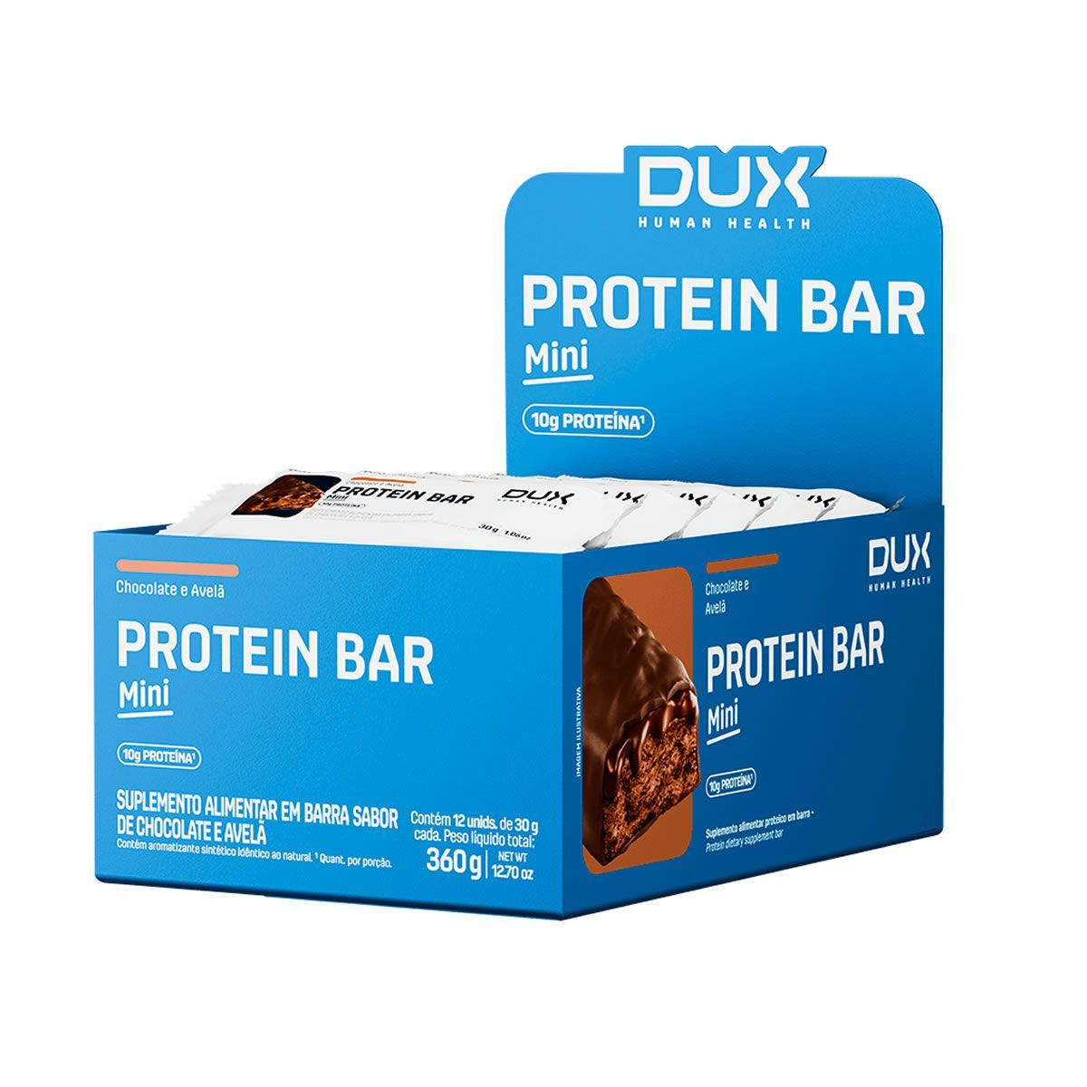 Protein Bar Mini - 12 Unidade 30g Chocolate e Avel� - Dux Human Healt