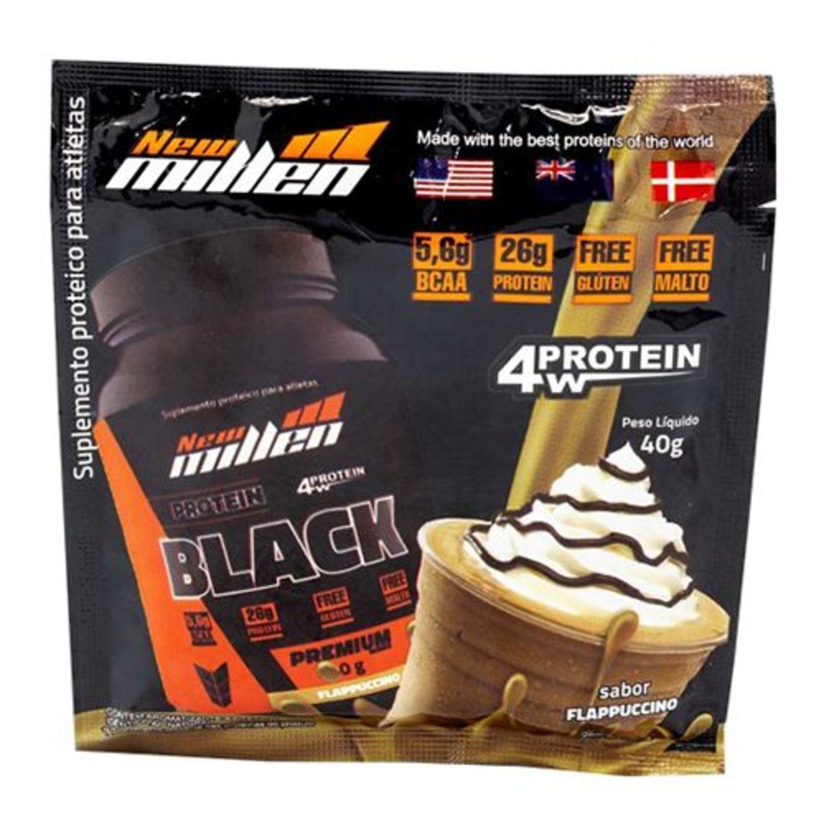 Protein Black 4w - 1 sach� Flappuccino - New Millen