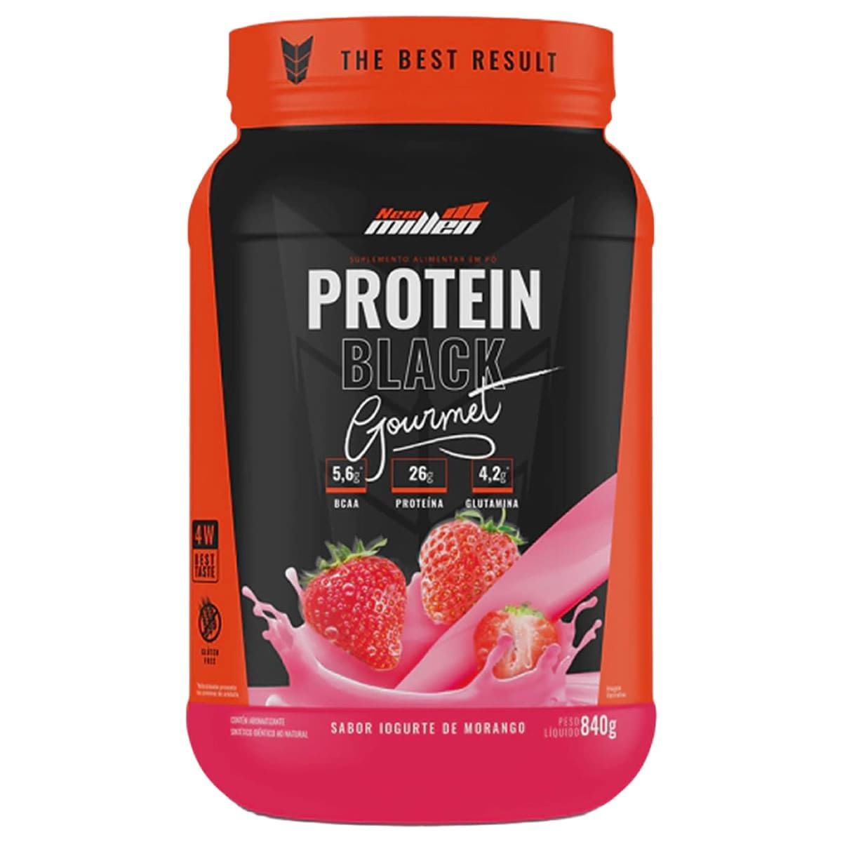 Protein Black - 840g Morango - New Millen*** Data Venc. 09/05/2025