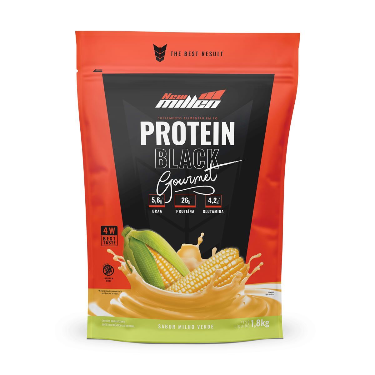 Protein Black Gourmet - 1800g Refil Milho Verde - New Millen