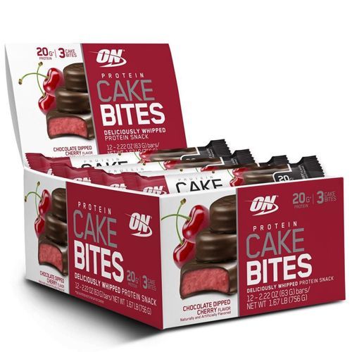 Protein Cake Bites - Cx 12 Unidades de 63g Chocolate Dipped Cherry - ON