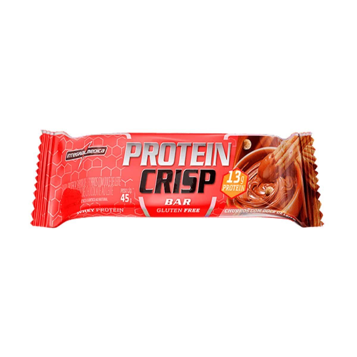 Protein Crisp Bar - 1 Unidade 45g Churros com Doce de Leite - IntegralM�dica*** Data Venc. 30/06/2025