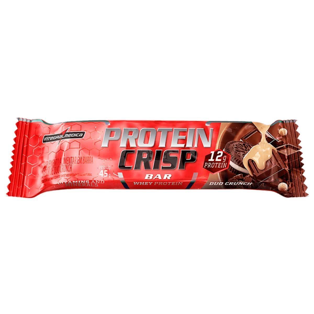Protein Crisp Bar - 1 Unidade 45g Duo Crunch - IntegralM�dica