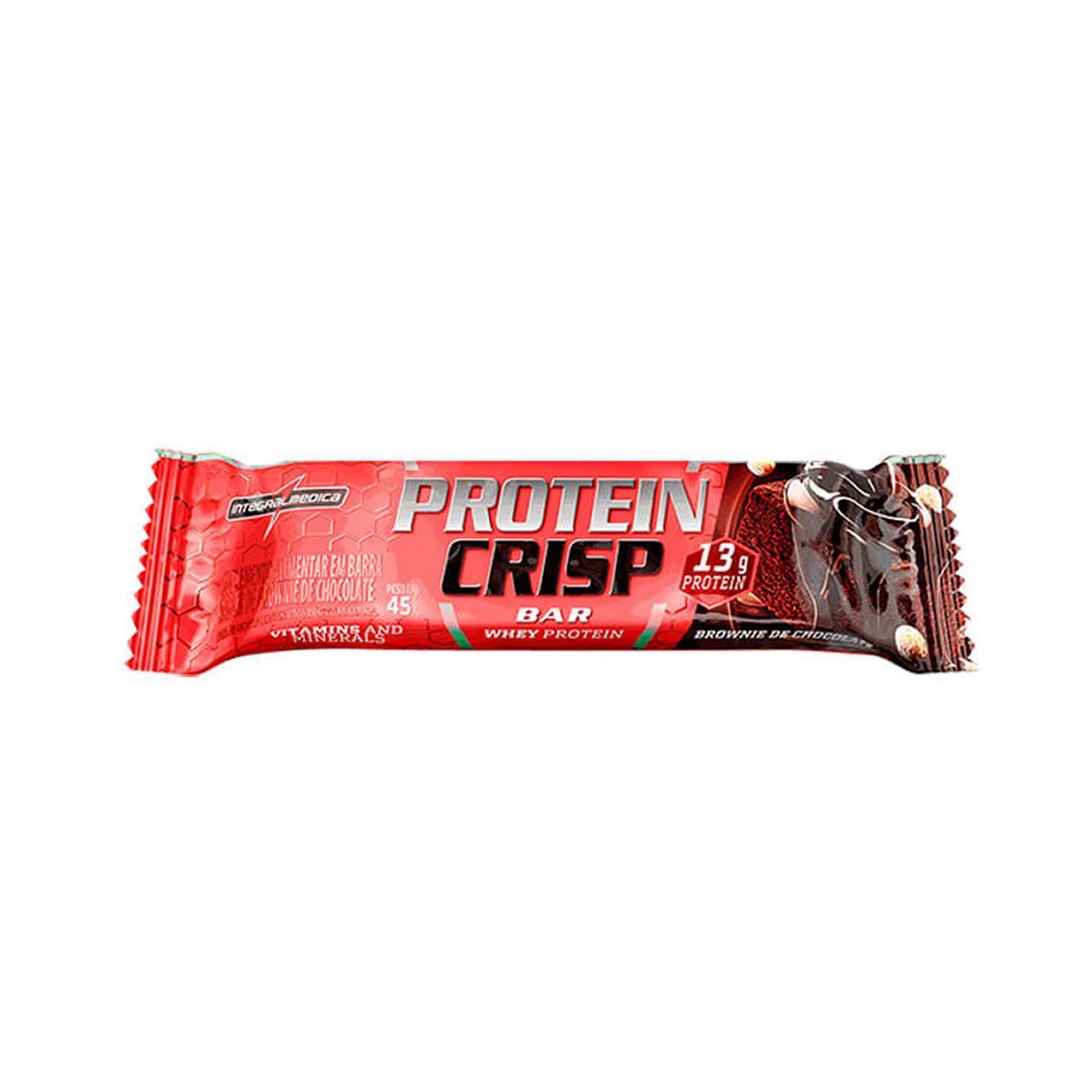 Protein Crisp Bar - 1 Unidade de 45g Brownie de Chocolate - IntegralM�dica