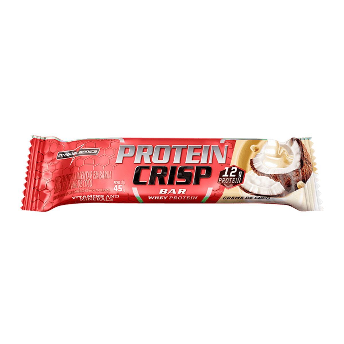 Protein Crisp Bar - 1 Unidade de 45g Creme de Coco - IntegralM�dica