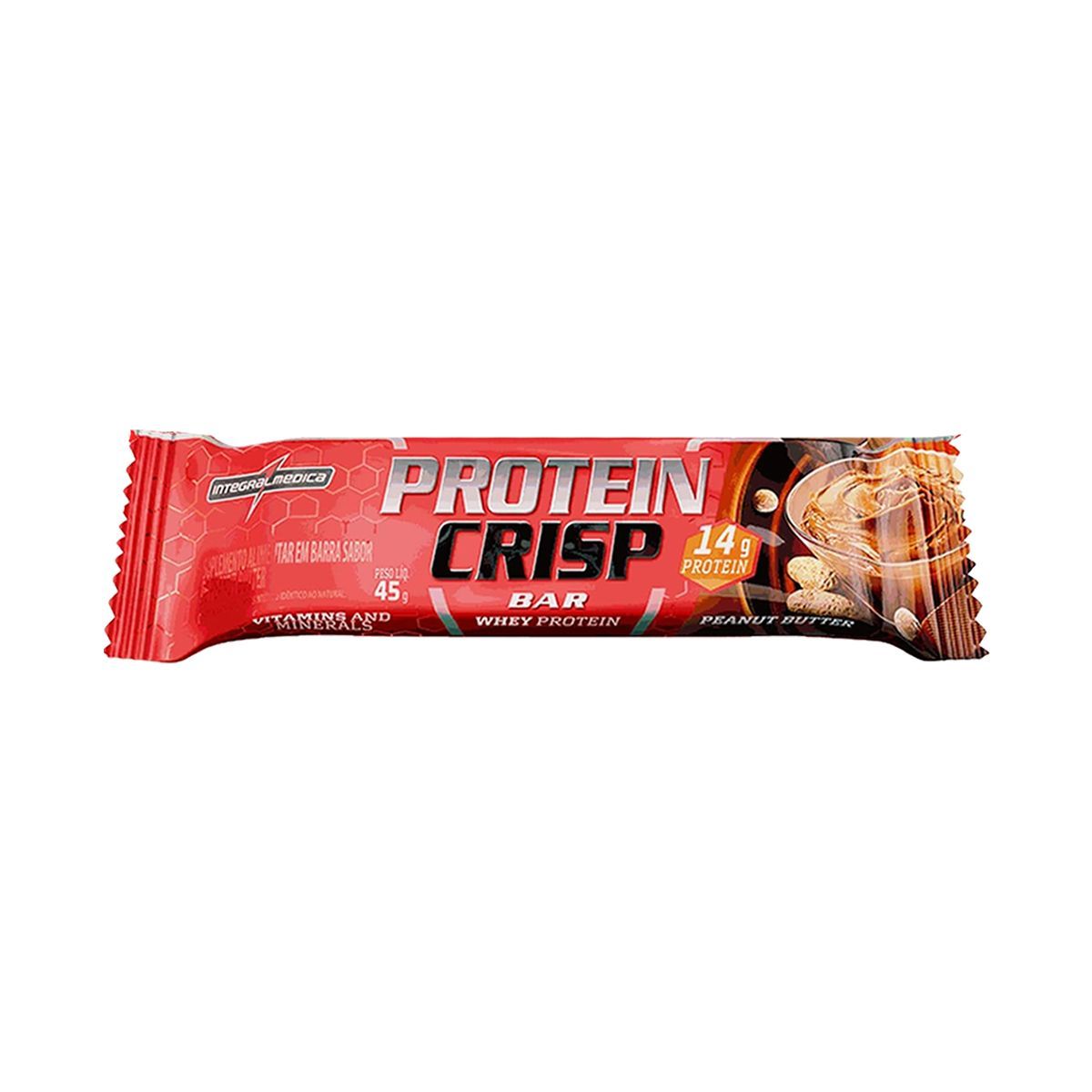 Protein Crisp Bar - 1 Unidade de 45g Peanut Butter- IntegralM�dica