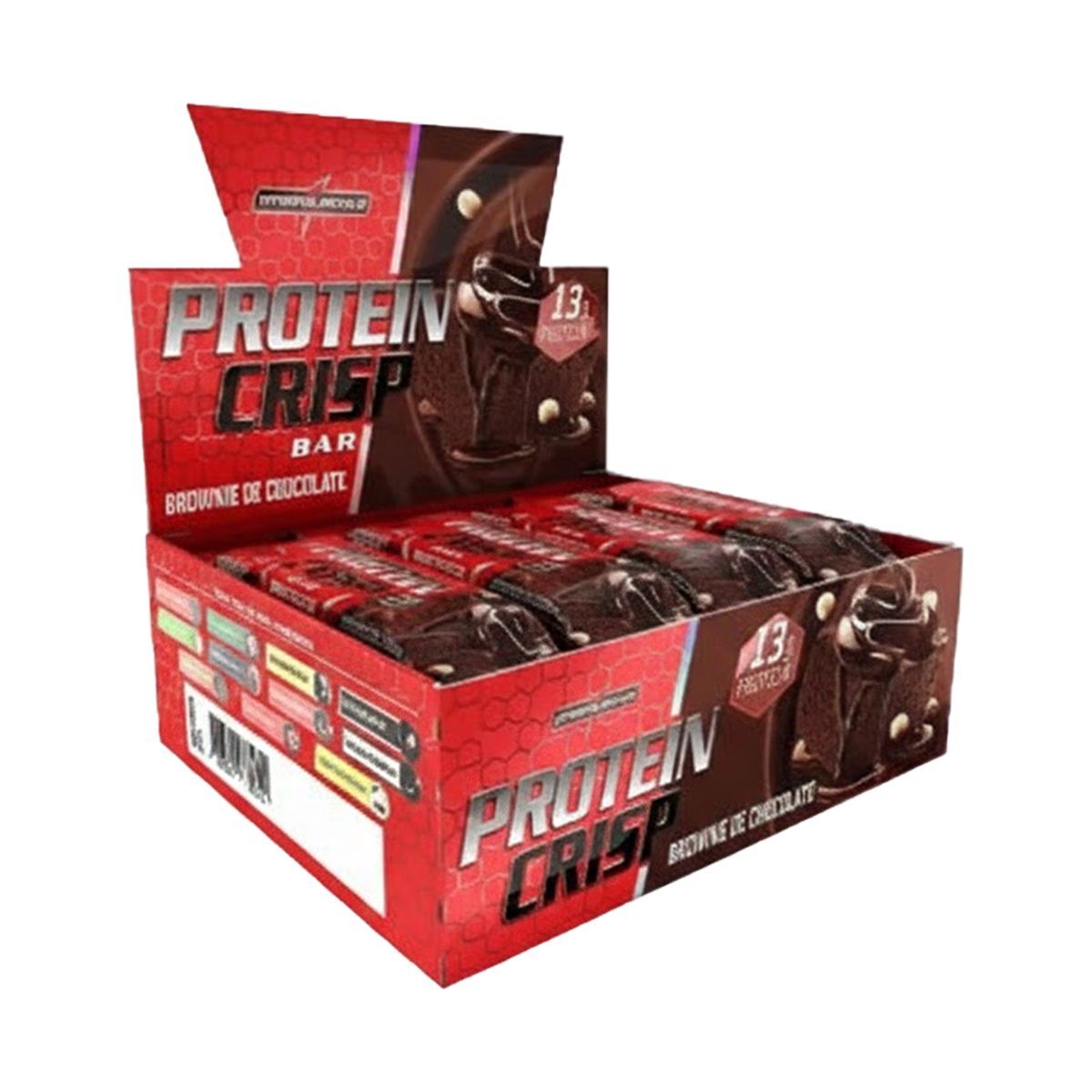 Protein Crisp Bar - 12 Unidades de 45g Brownie de Chocolate - IntegralM�dica