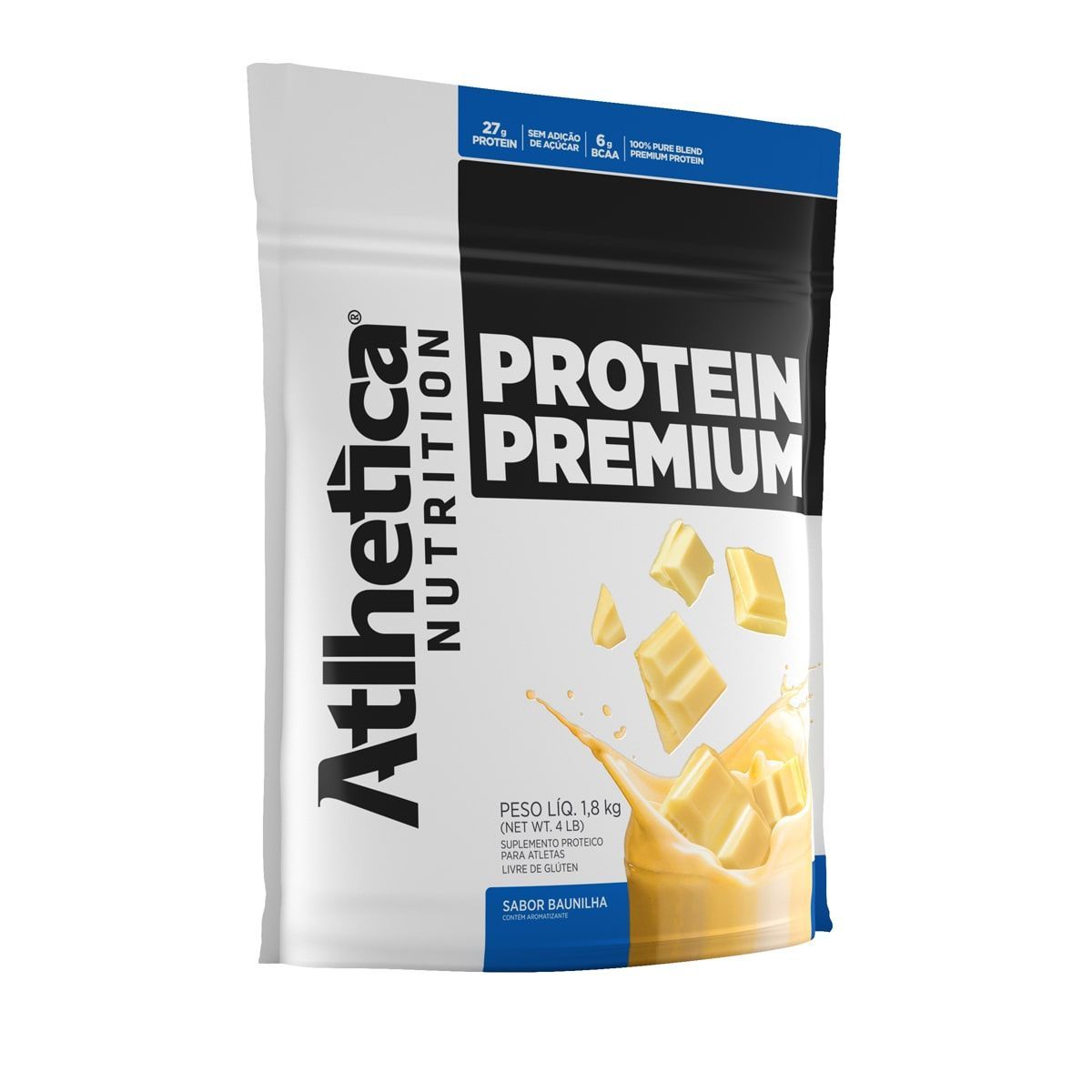 Protein Premium - 1800g Refil Baunilha - Atlhetica Nutrition