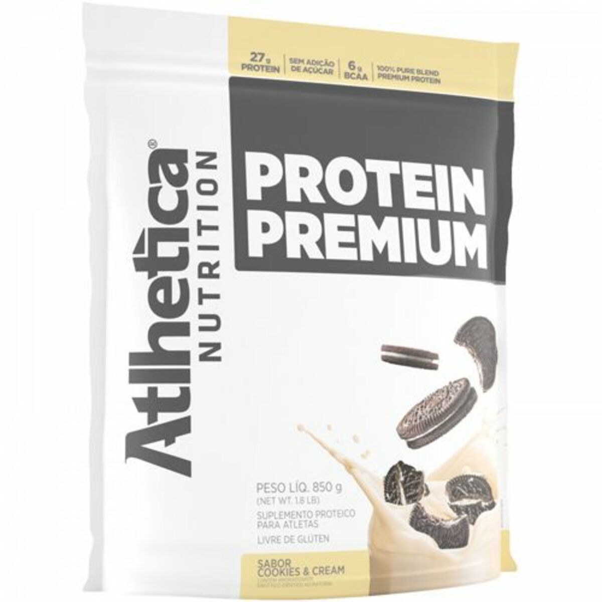 Protein Premium - 850g Refil Cookies & Cream - Atlhetica Nutrition