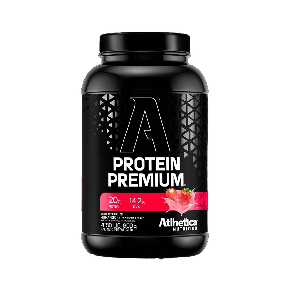 Protein Premium - 900g Morango - Atlhetica Nutrition
