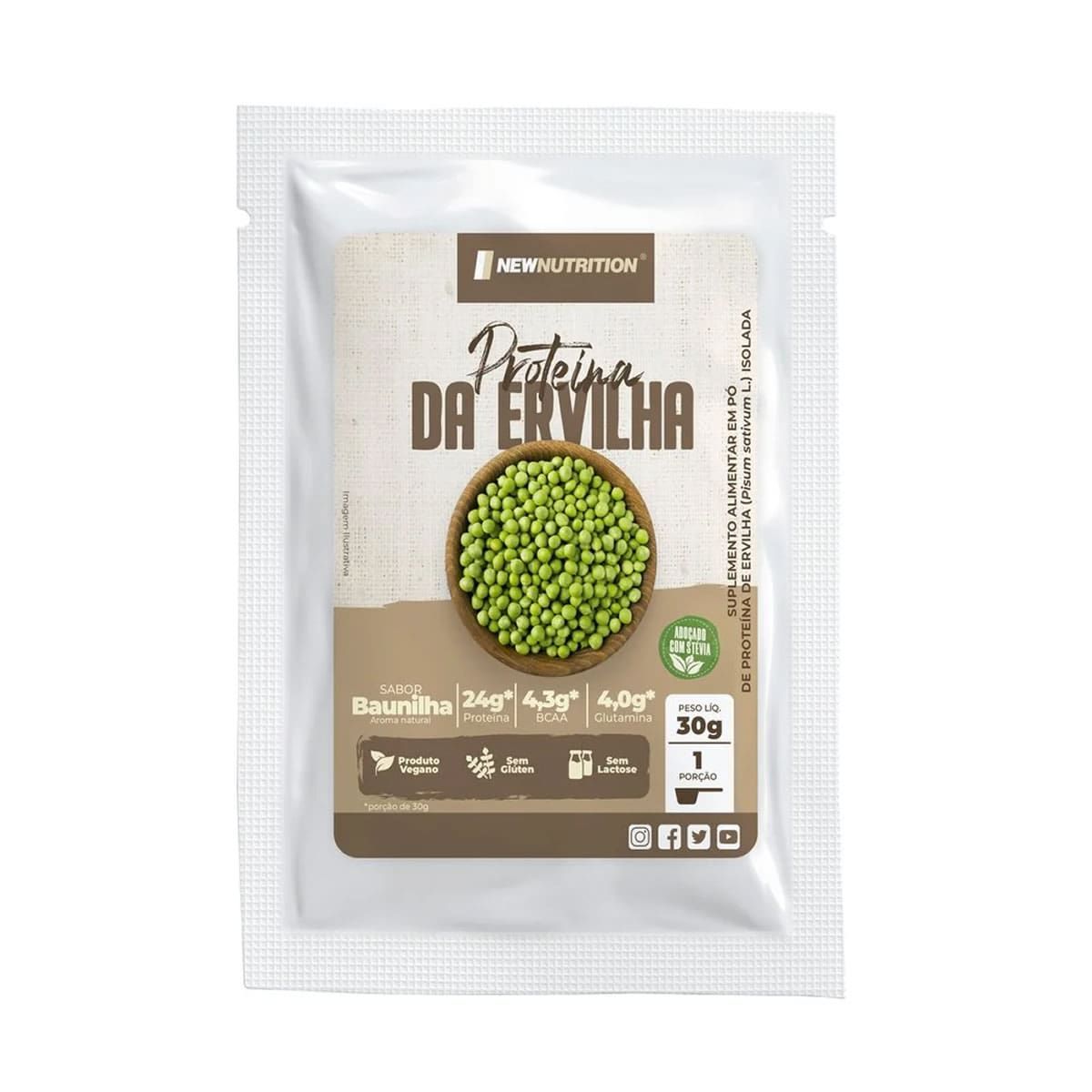 Prote�na da Ervilha - 1 Sach� 30g Baunilha - NewNutrition