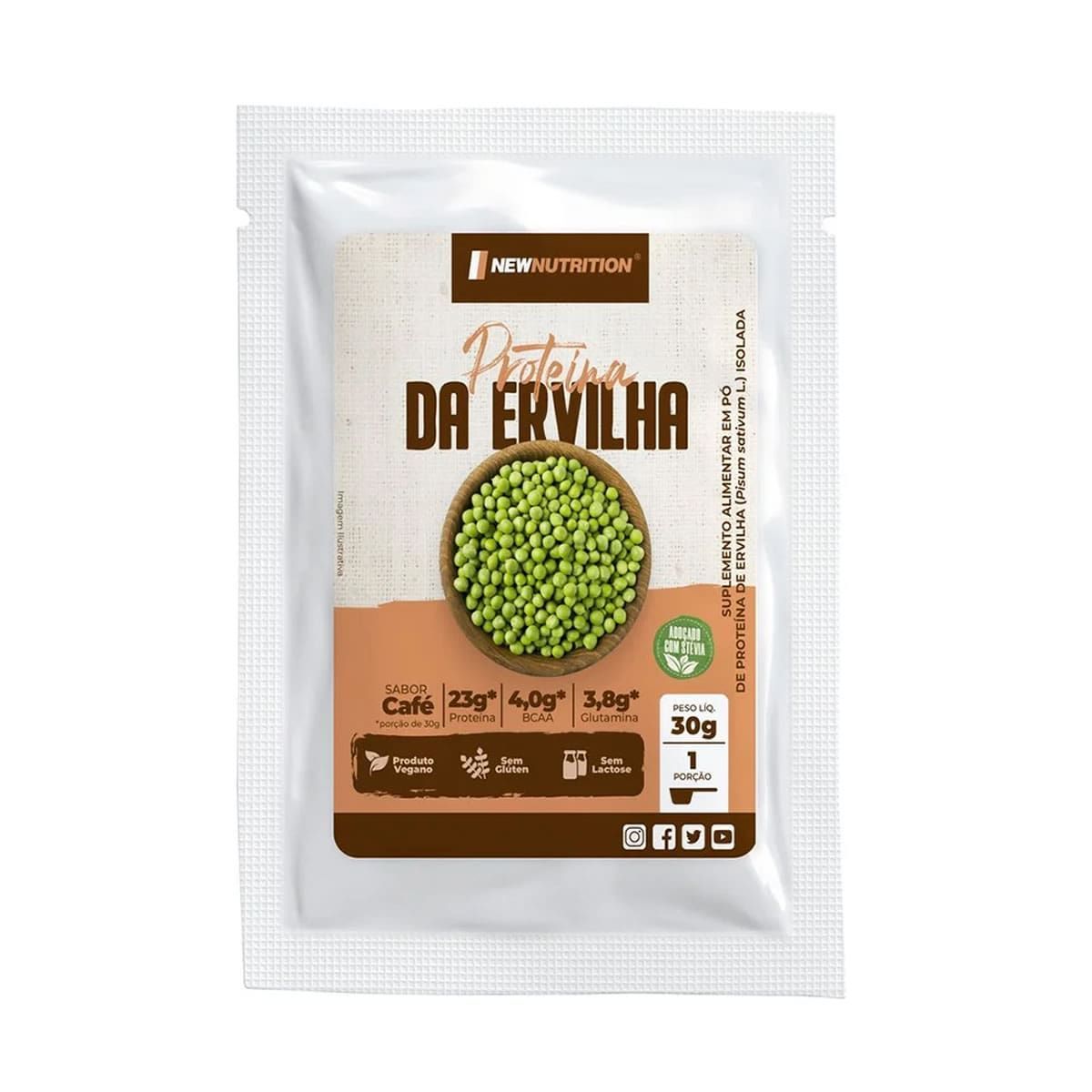 Prote�na da Ervilha - 1 Sach� 30g Caf� - NewNutrition