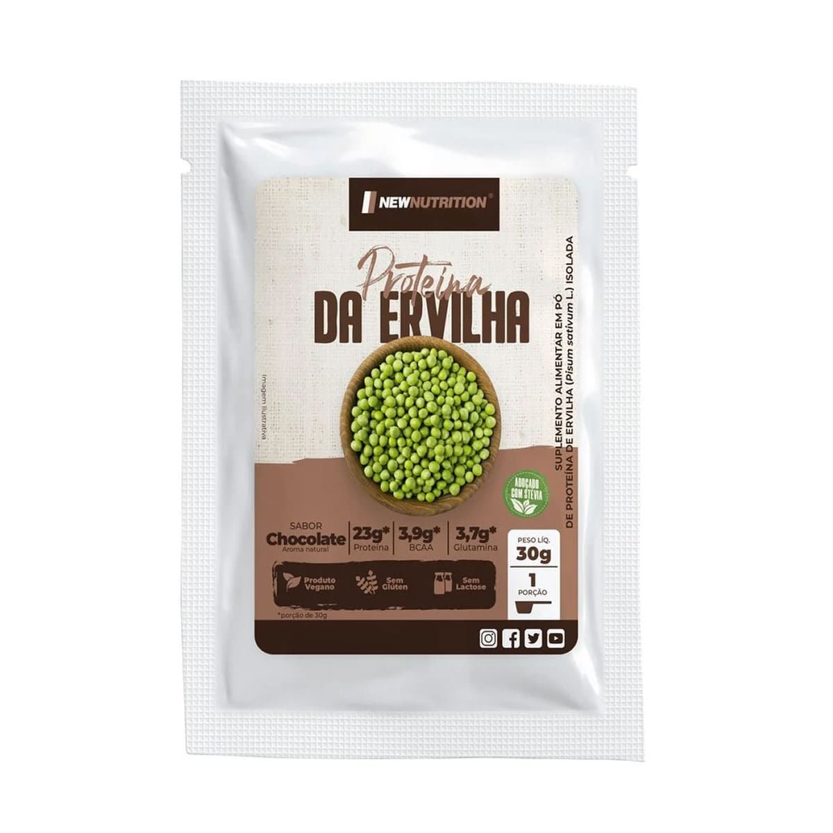 Prote�na da Ervilha - 1 Sach� 30g Chocolate - NewNutrition*** Data Venc. 30/5/23