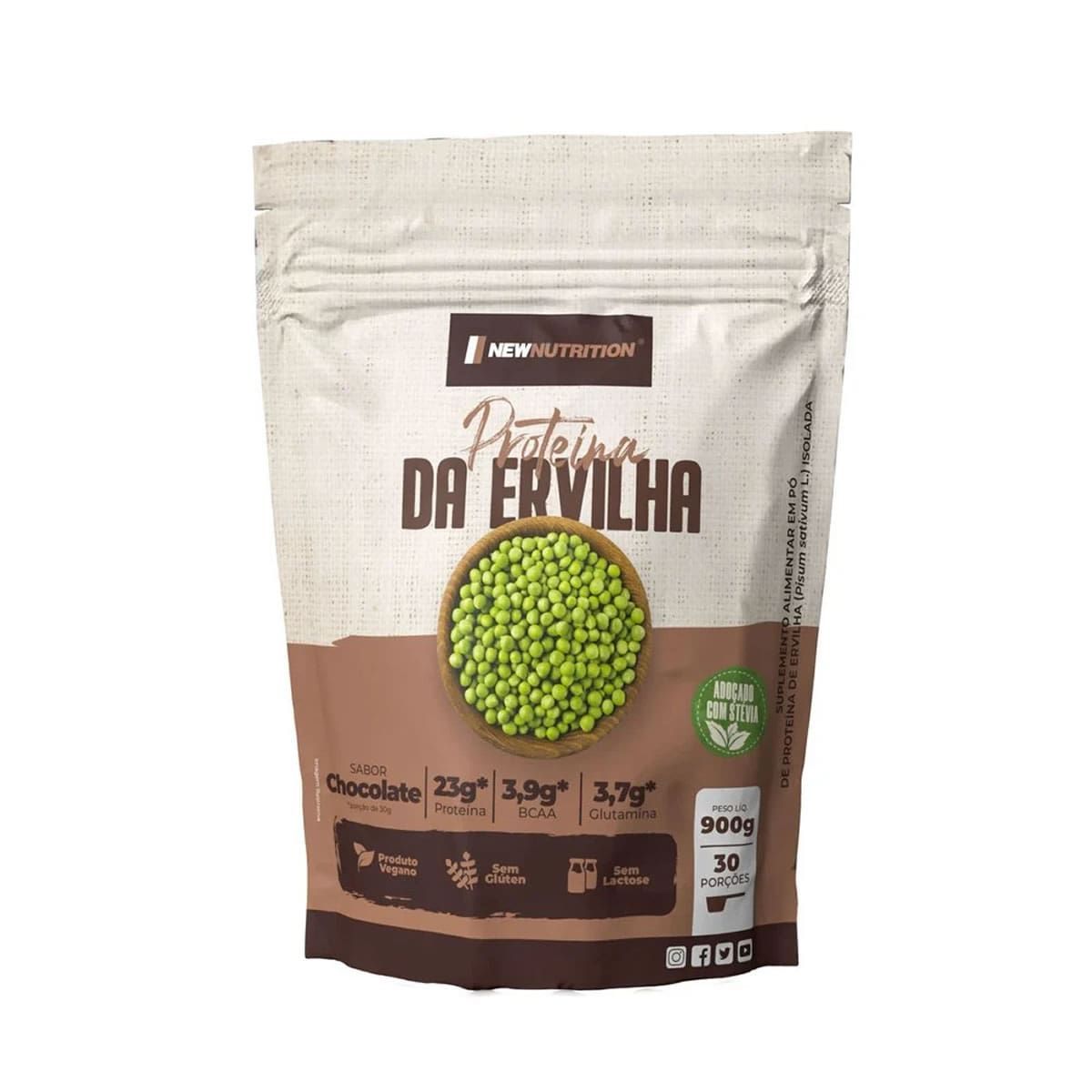 Prote�na da Ervilha - 900g Refil Chocolate - NewNutrition*** Data Venc. 28/02/2026 A.E