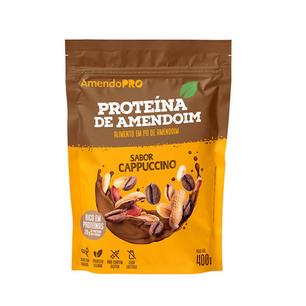 Proteina de Amendoim - Refil 400g Cappucino - AmendoPro