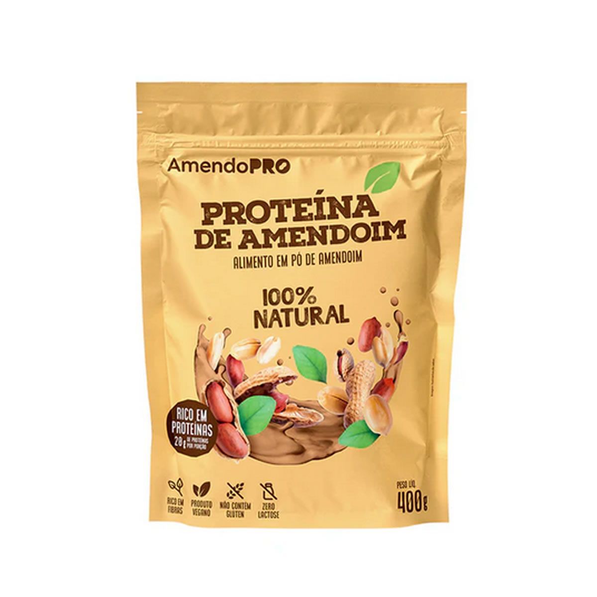 Proteina de Amendoim - Refil 400g Natural - AmendoPro