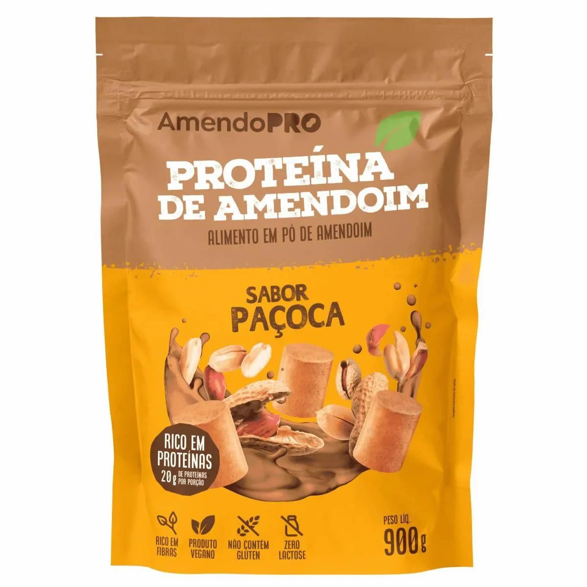 Proteina de Amendoim - 900g Refil Pa�oca - AmendoPro