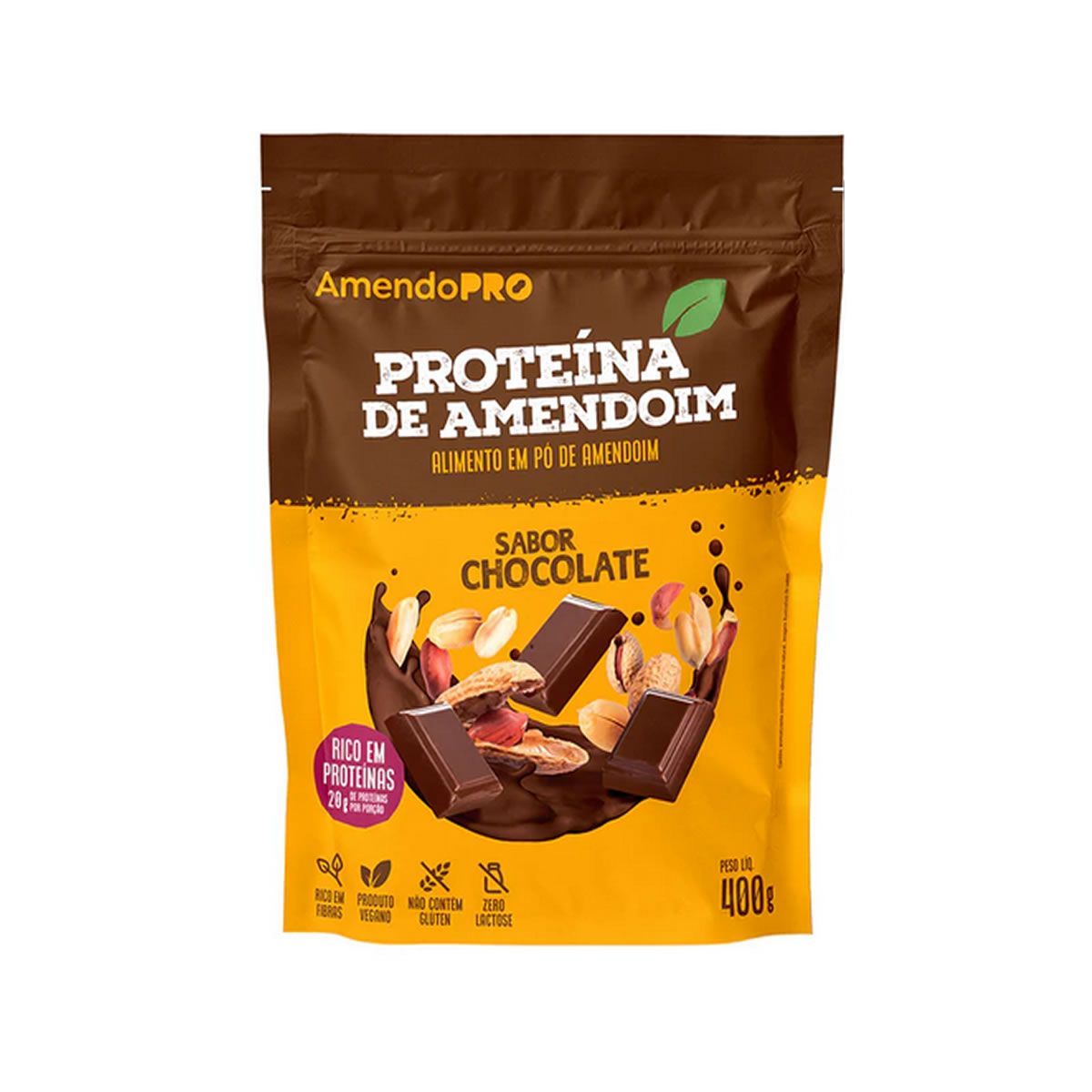 Proteina de Amendoim - Refil 400g Chocolate - AmendoPro