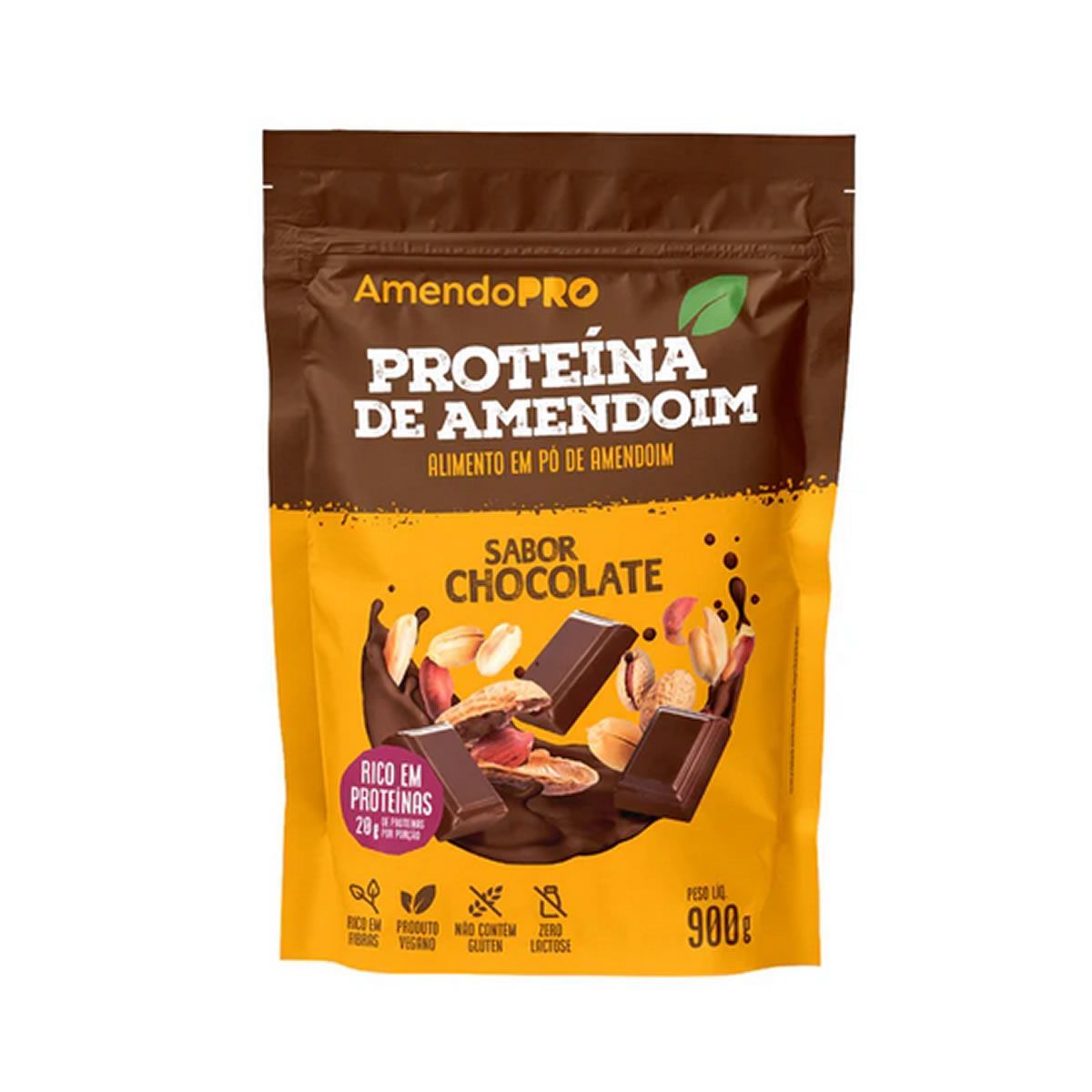 Proteina de Amendoim - 900g Refil Chocolate - AmendoPro